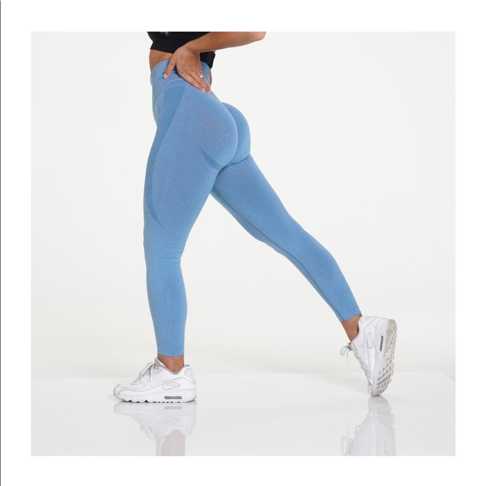 Sky blue navigation contour leggings